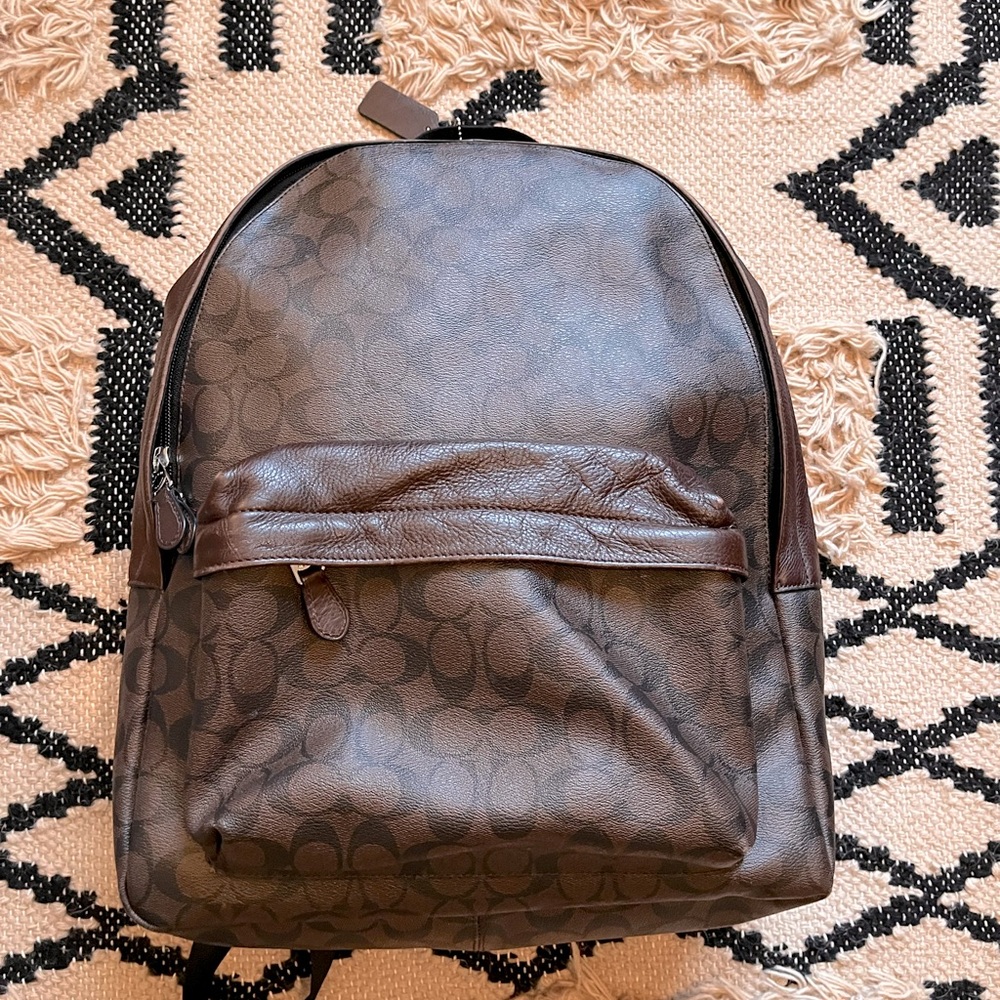 Coach Brown Leather Backpack